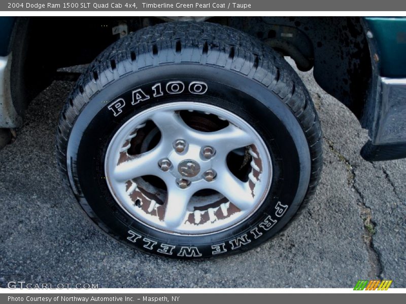 Timberline Green Pearl Coat / Taupe 2004 Dodge Ram 1500 SLT Quad Cab 4x4
