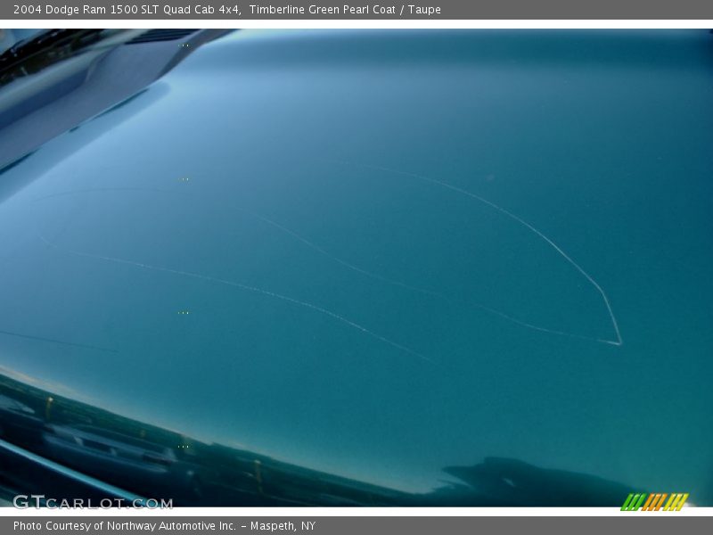 Timberline Green Pearl Coat / Taupe 2004 Dodge Ram 1500 SLT Quad Cab 4x4