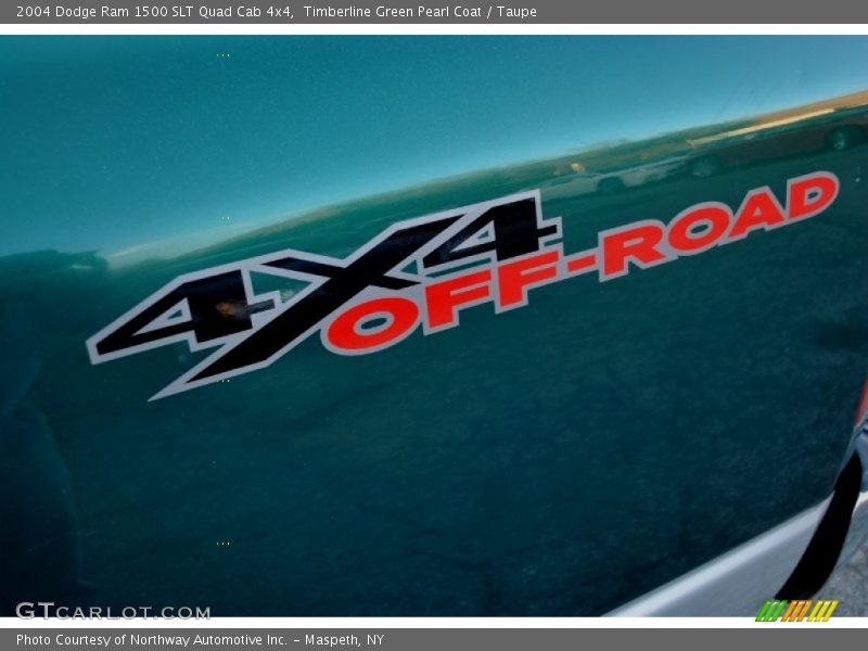 Timberline Green Pearl Coat / Taupe 2004 Dodge Ram 1500 SLT Quad Cab 4x4