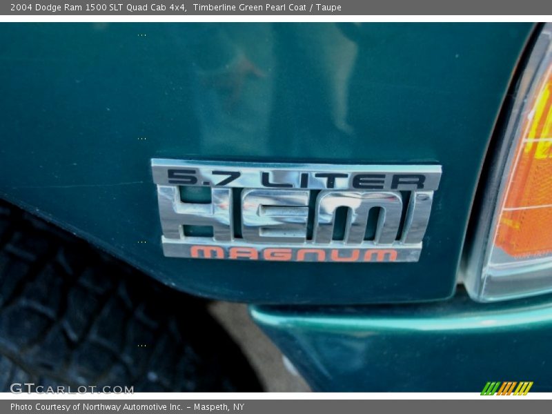 Timberline Green Pearl Coat / Taupe 2004 Dodge Ram 1500 SLT Quad Cab 4x4