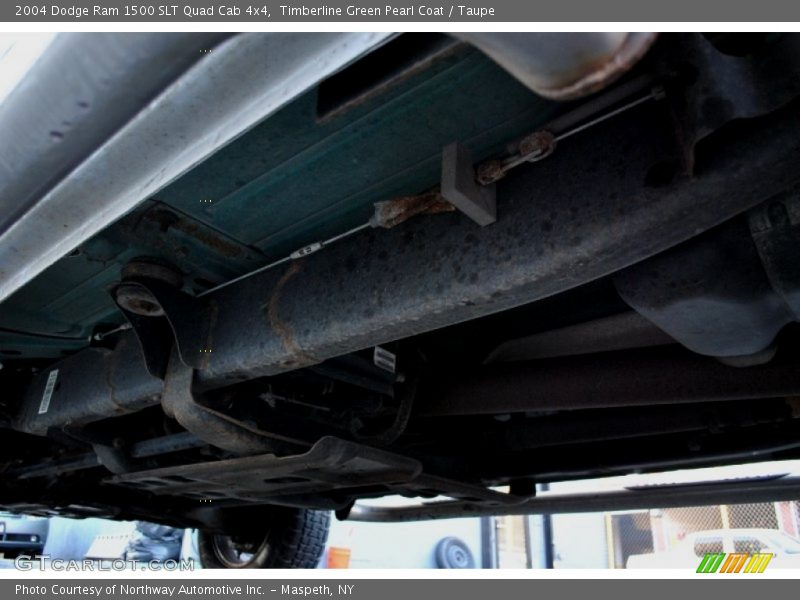 Timberline Green Pearl Coat / Taupe 2004 Dodge Ram 1500 SLT Quad Cab 4x4