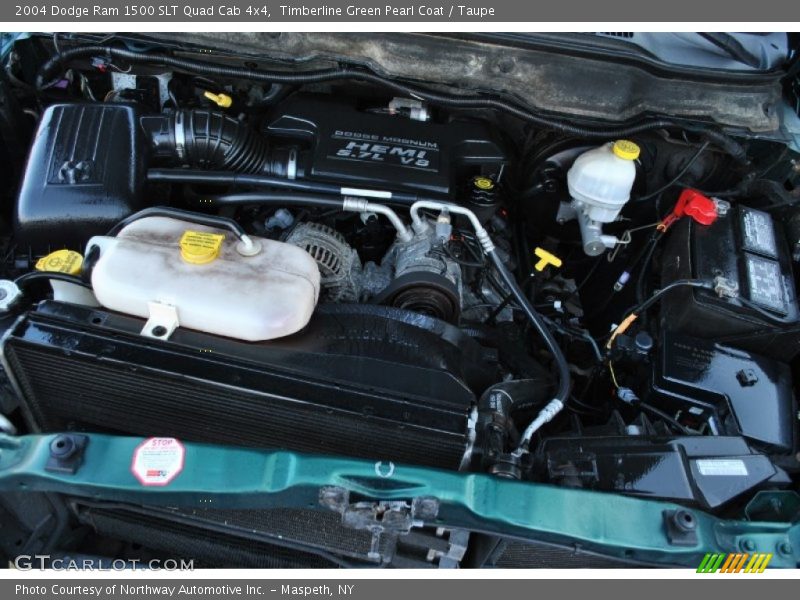 Timberline Green Pearl Coat / Taupe 2004 Dodge Ram 1500 SLT Quad Cab 4x4