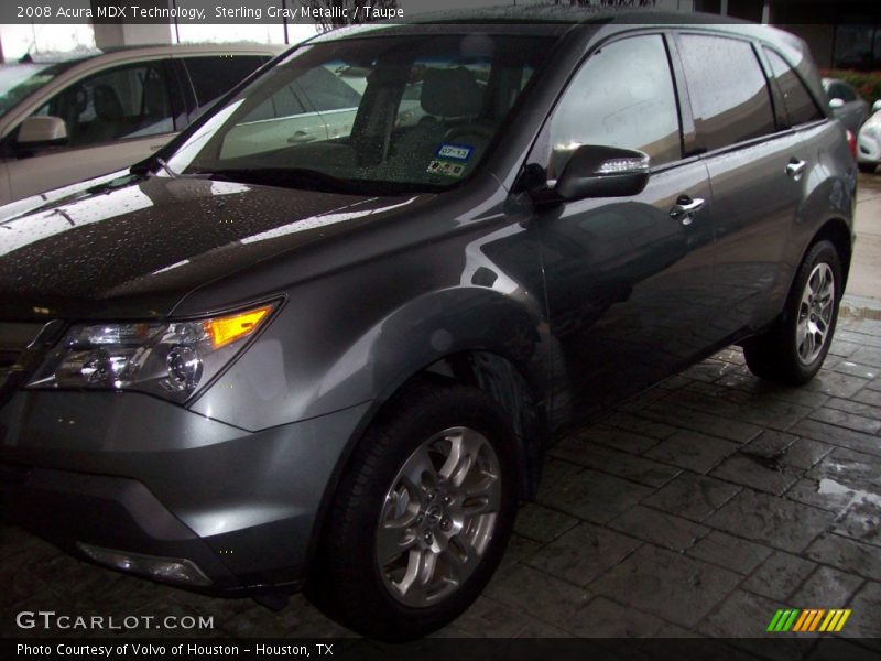 Sterling Gray Metallic / Taupe 2008 Acura MDX Technology