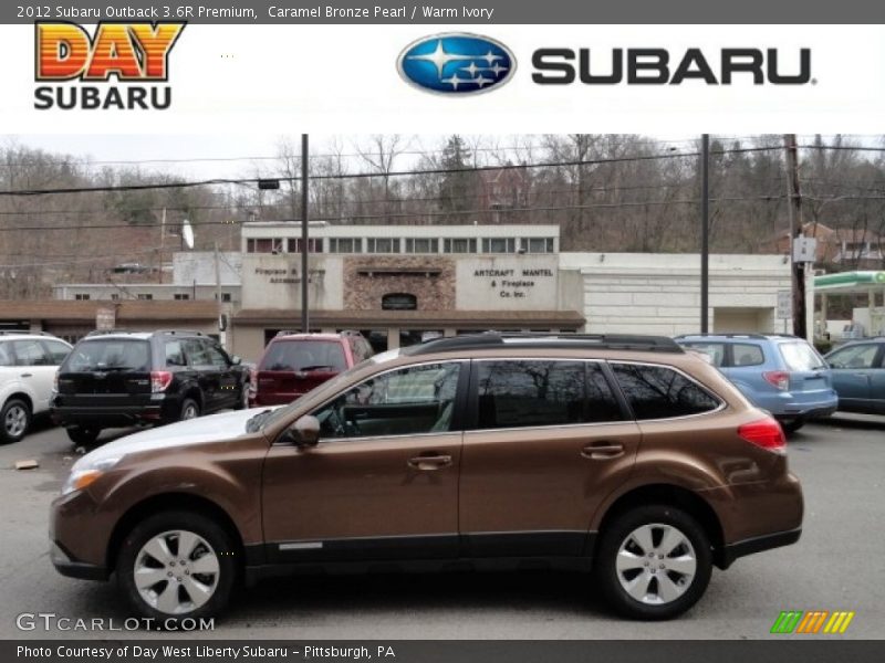 Caramel Bronze Pearl / Warm Ivory 2012 Subaru Outback 3.6R Premium