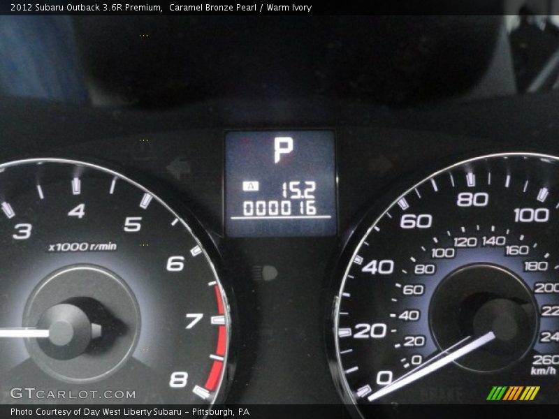 Caramel Bronze Pearl / Warm Ivory 2012 Subaru Outback 3.6R Premium