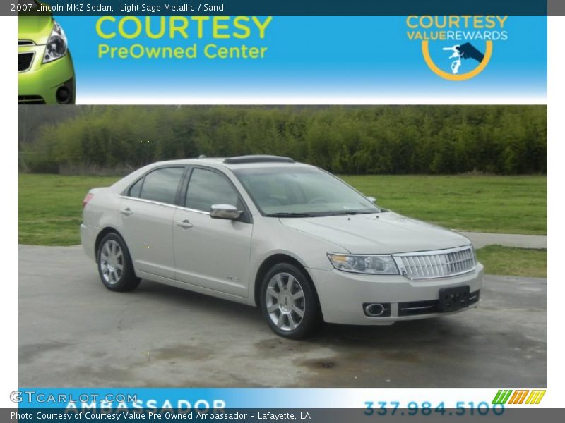 Light Sage Metallic / Sand 2007 Lincoln MKZ Sedan