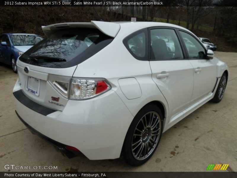 Satin White Pearl / STi Black Alcantara/Carbon Black 2012 Subaru Impreza WRX STi 5 Door