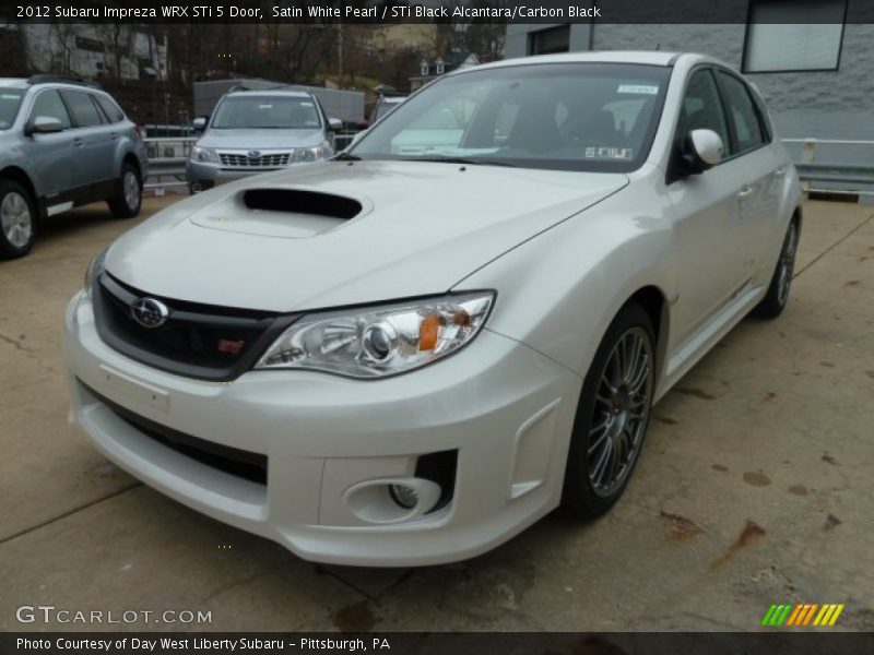 Satin White Pearl / STi Black Alcantara/Carbon Black 2012 Subaru Impreza WRX STi 5 Door