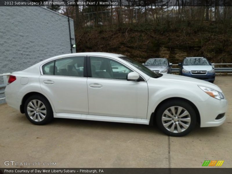 Satin White Pearl / Warm Ivory 2012 Subaru Legacy 3.6R Premium
