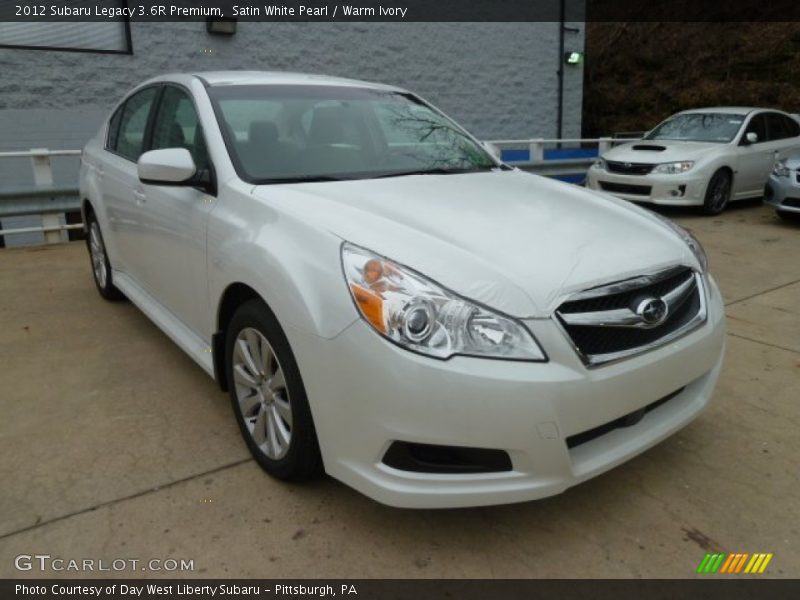 Satin White Pearl / Warm Ivory 2012 Subaru Legacy 3.6R Premium