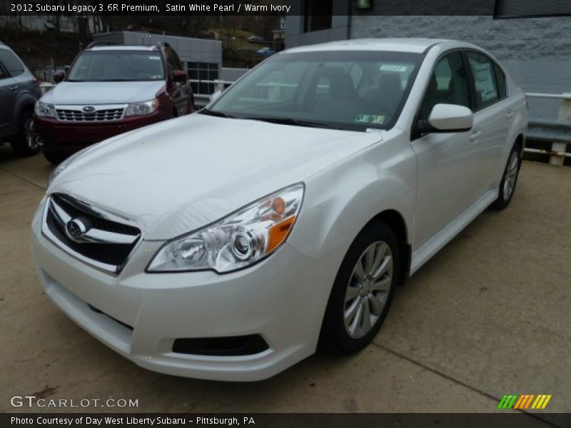 Satin White Pearl / Warm Ivory 2012 Subaru Legacy 3.6R Premium