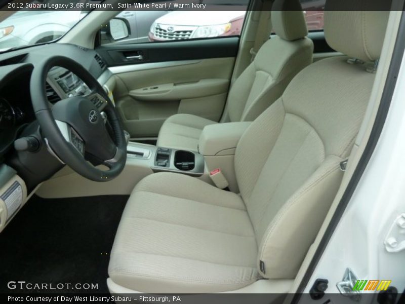 Satin White Pearl / Warm Ivory 2012 Subaru Legacy 3.6R Premium