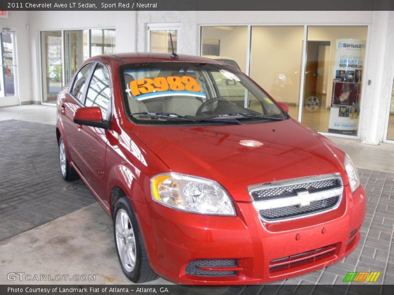 Sport Red / Neutral 2011 Chevrolet Aveo LT Sedan