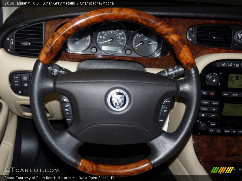 Lunar Grey Metallic / Champagne/Mocha 2008 Jaguar XJ XJ8