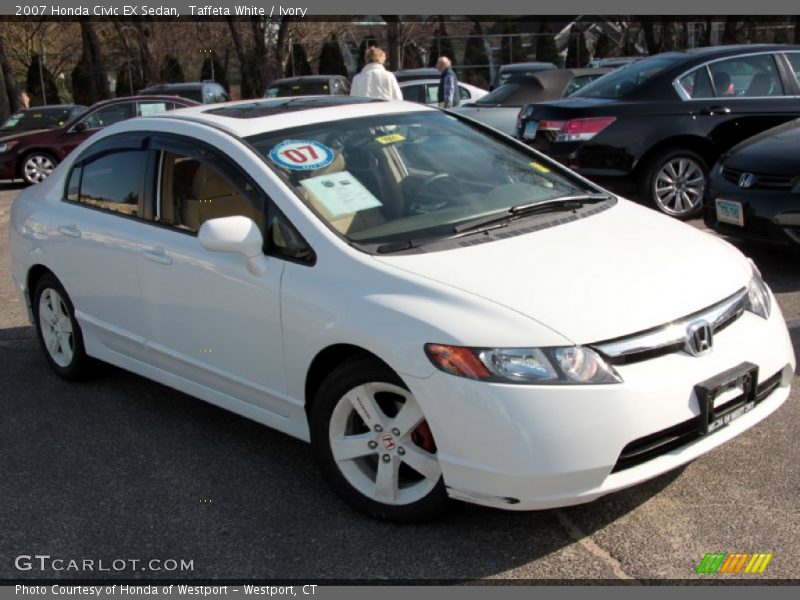 Taffeta White / Ivory 2007 Honda Civic EX Sedan