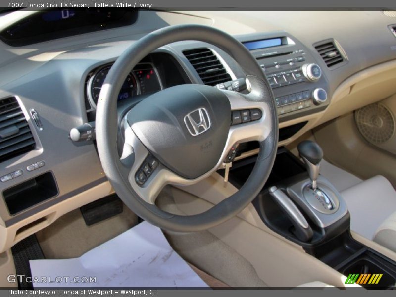 Taffeta White / Ivory 2007 Honda Civic EX Sedan