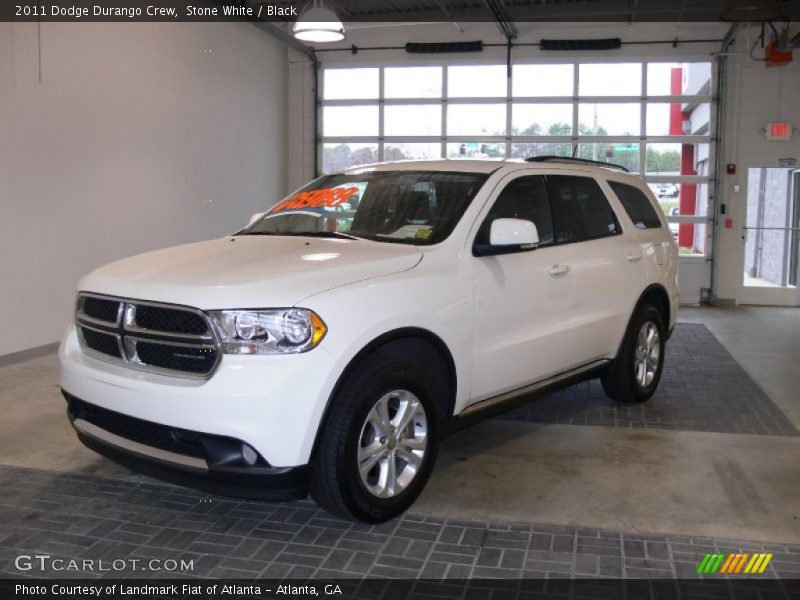 Stone White / Black 2011 Dodge Durango Crew