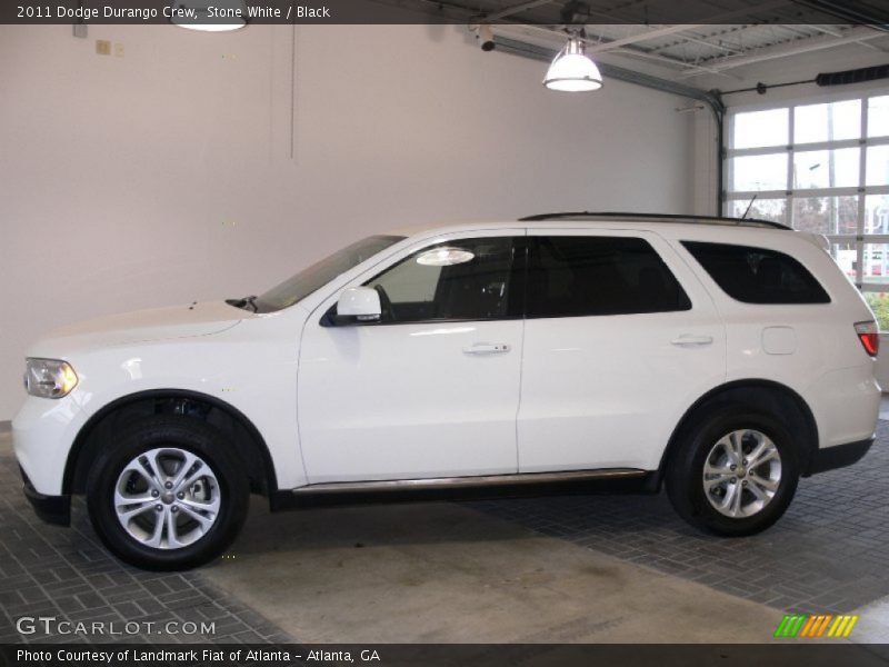 Stone White / Black 2011 Dodge Durango Crew