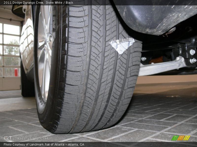 Stone White / Black 2011 Dodge Durango Crew