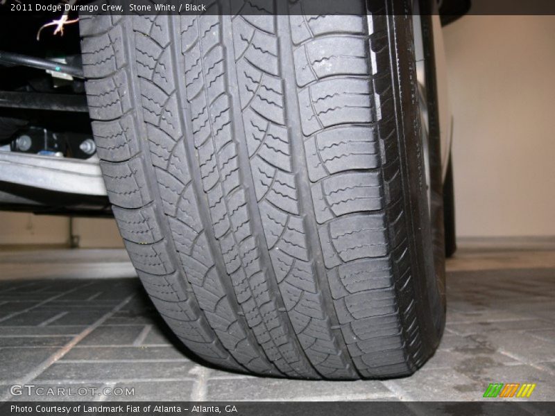 Stone White / Black 2011 Dodge Durango Crew