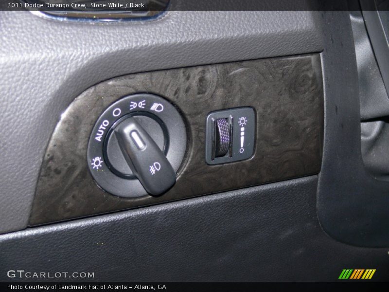 Stone White / Black 2011 Dodge Durango Crew
