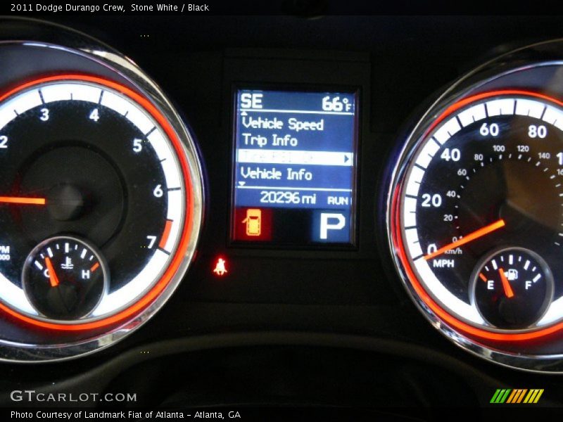 Stone White / Black 2011 Dodge Durango Crew