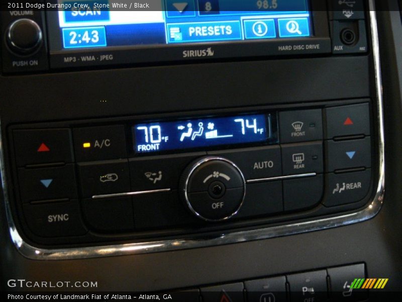 Stone White / Black 2011 Dodge Durango Crew