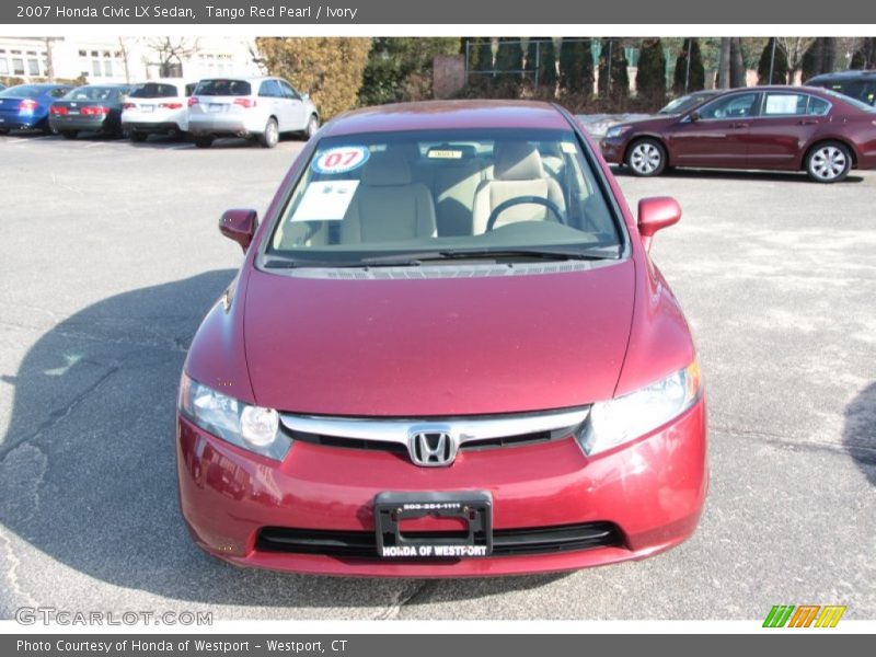 Tango Red Pearl / Ivory 2007 Honda Civic LX Sedan