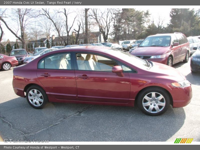 Tango Red Pearl / Ivory 2007 Honda Civic LX Sedan