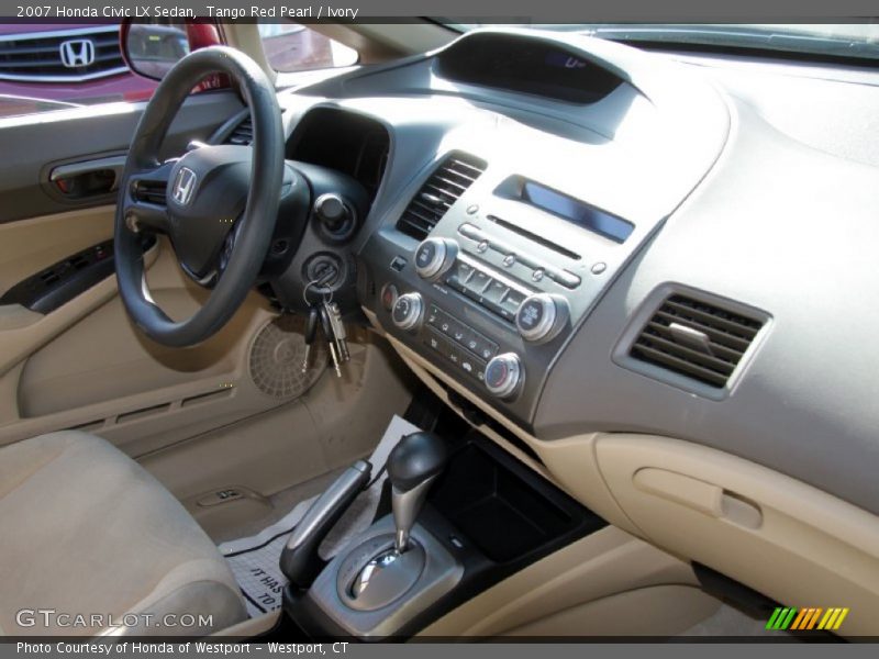 Tango Red Pearl / Ivory 2007 Honda Civic LX Sedan