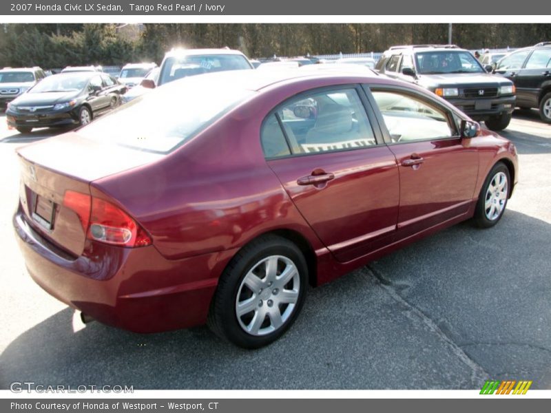 Tango Red Pearl / Ivory 2007 Honda Civic LX Sedan