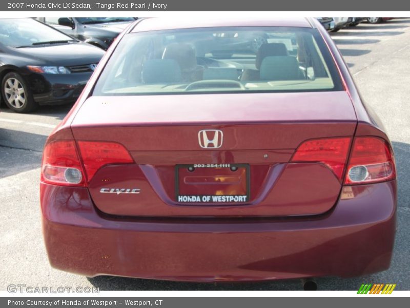 Tango Red Pearl / Ivory 2007 Honda Civic LX Sedan