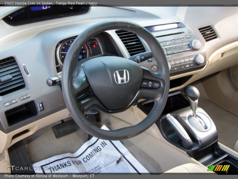 Tango Red Pearl / Ivory 2007 Honda Civic LX Sedan