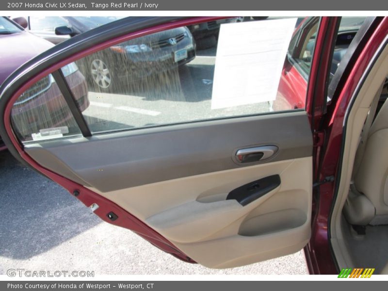 Tango Red Pearl / Ivory 2007 Honda Civic LX Sedan