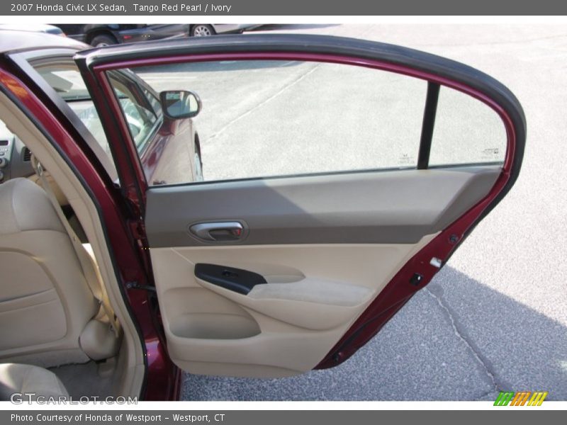 Tango Red Pearl / Ivory 2007 Honda Civic LX Sedan