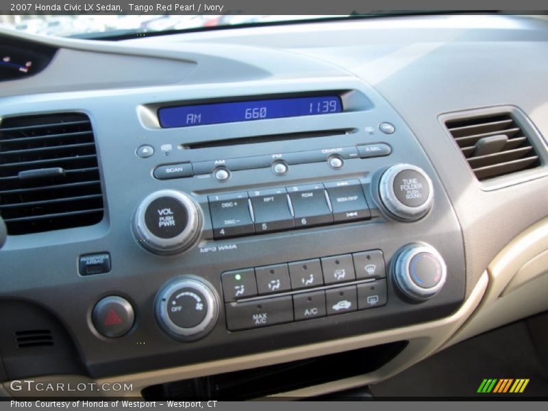 Tango Red Pearl / Ivory 2007 Honda Civic LX Sedan