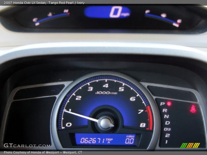 Tango Red Pearl / Ivory 2007 Honda Civic LX Sedan