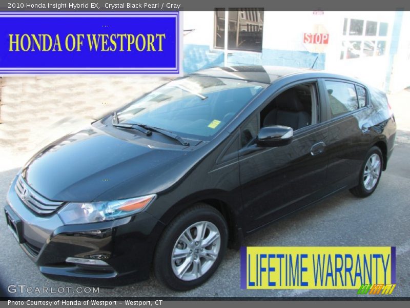 Crystal Black Pearl / Gray 2010 Honda Insight Hybrid EX
