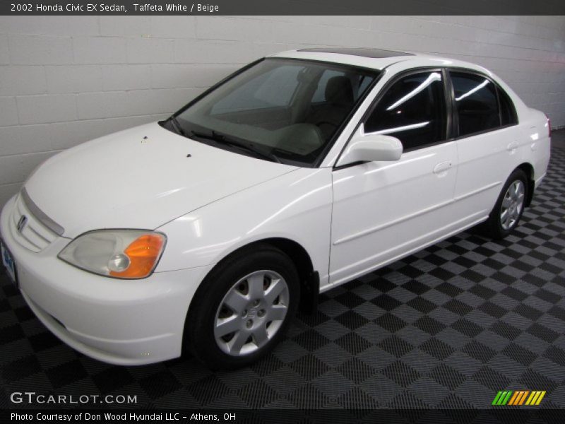 Taffeta White / Beige 2002 Honda Civic EX Sedan