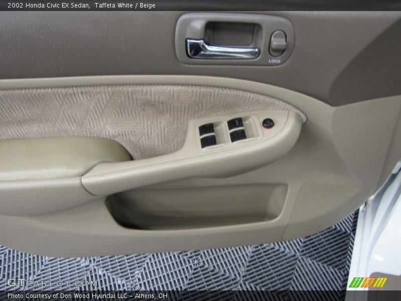 Taffeta White / Beige 2002 Honda Civic EX Sedan