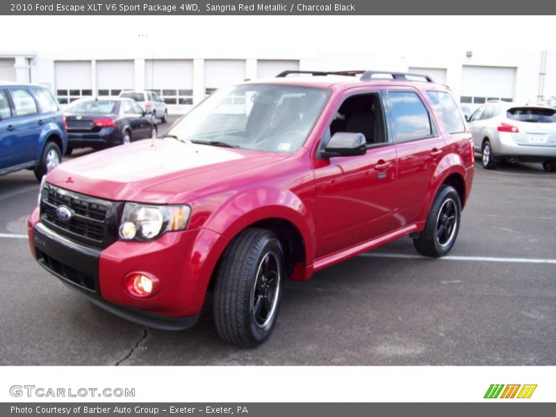 Sangria Red Metallic / Charcoal Black 2010 Ford Escape XLT V6 Sport Package 4WD