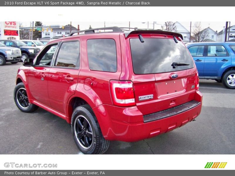 Sangria Red Metallic / Charcoal Black 2010 Ford Escape XLT V6 Sport Package 4WD