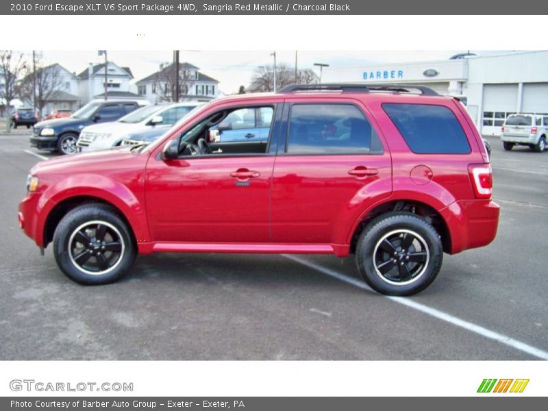 Sangria Red Metallic / Charcoal Black 2010 Ford Escape XLT V6 Sport Package 4WD