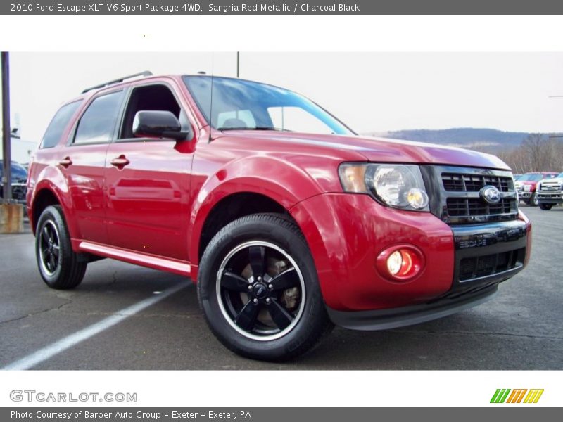 Sangria Red Metallic / Charcoal Black 2010 Ford Escape XLT V6 Sport Package 4WD