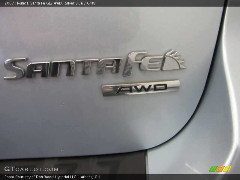 Silver Blue / Gray 2007 Hyundai Santa Fe GLS 4WD