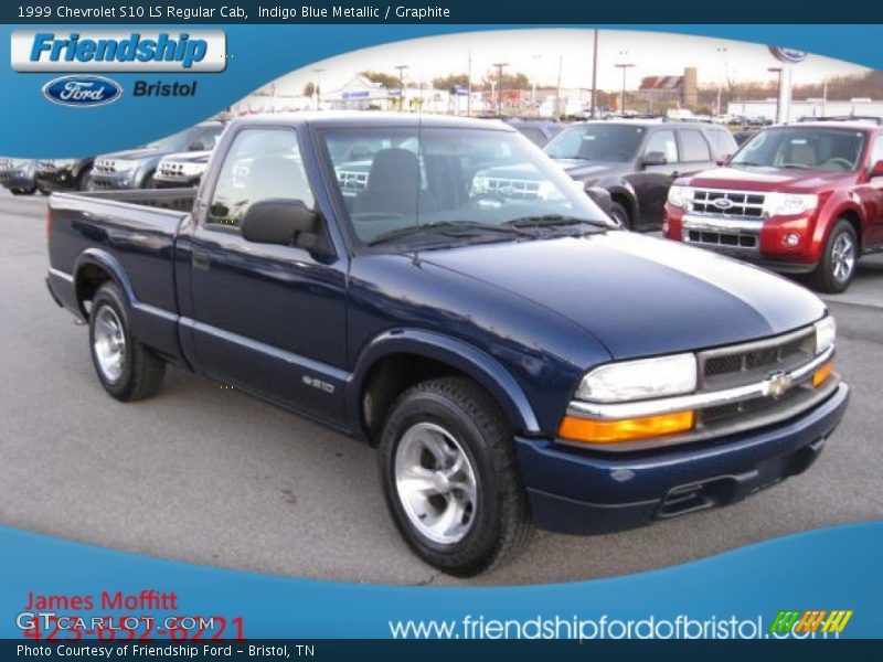 Indigo Blue Metallic / Graphite 1999 Chevrolet S10 LS Regular Cab