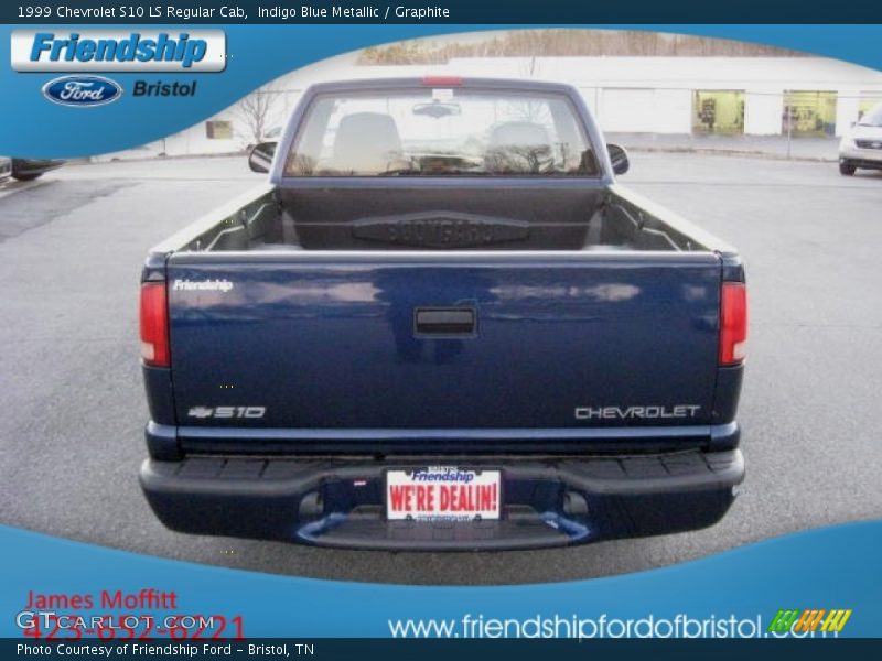 Indigo Blue Metallic / Graphite 1999 Chevrolet S10 LS Regular Cab