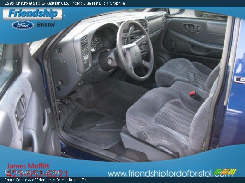 Indigo Blue Metallic / Graphite 1999 Chevrolet S10 LS Regular Cab