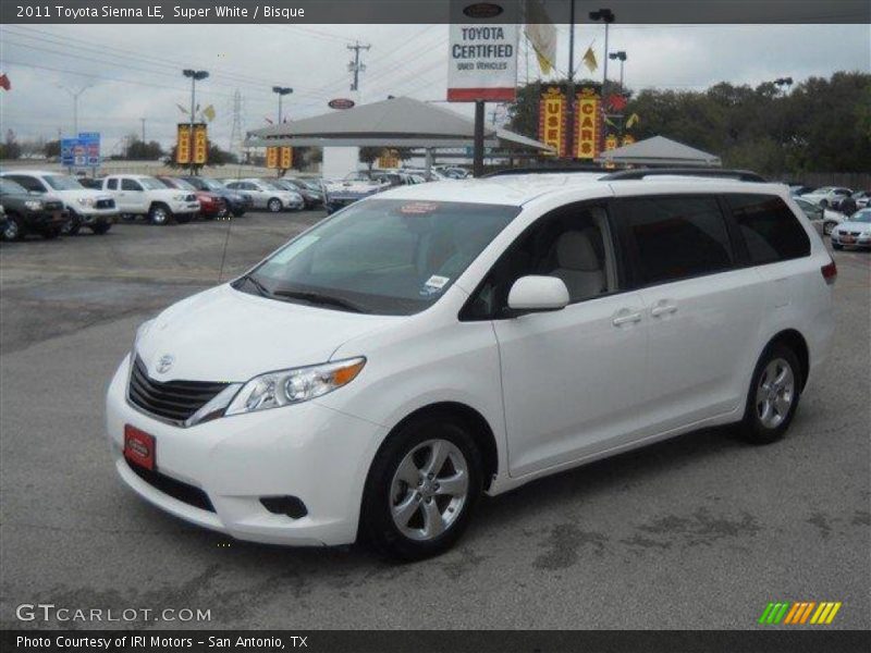 Super White / Bisque 2011 Toyota Sienna LE