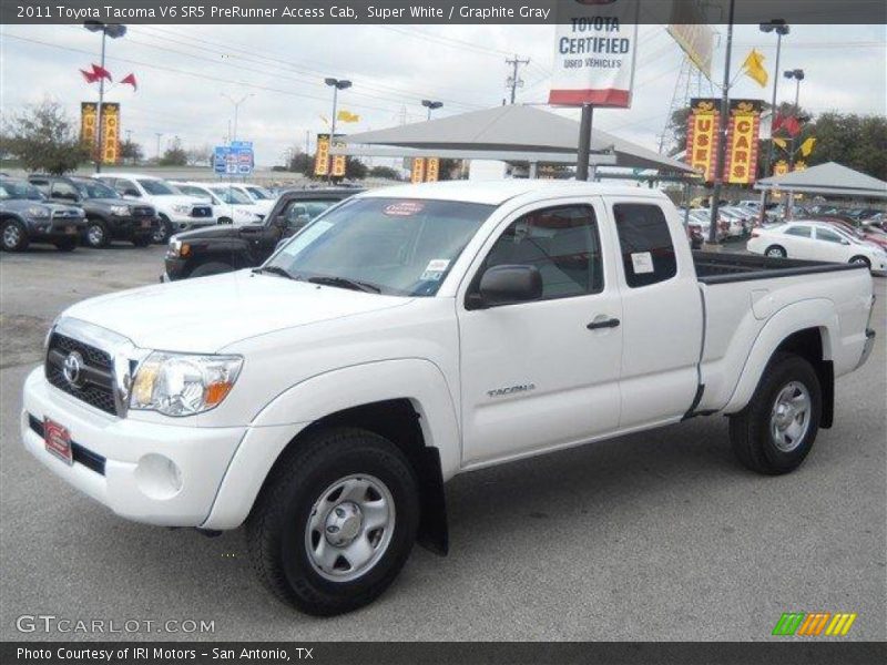 Super White / Graphite Gray 2011 Toyota Tacoma V6 SR5 PreRunner Access Cab